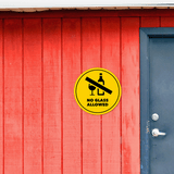 Circle Plus No Glass Allowed Wall or Door Sign | Easy Installation | Office & Public Parks Warning Signage