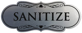 Signs ByLITA Designer Sanitize Sign - Easy Installation | Durable Wall or Door Sign