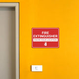 Classic Framed Plus Fire Extinguisher – Know Your Location Door or Wall Sign | Health and Safety Workplace Warning