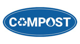 Signs ByLITA Oval Compost Sign - Laser-Engraved Lettering | Durable ABS Plastic | Vibrant Colors | Powerful Foam Tape