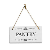 Pantry 5x10 Hanging Plus Wall or Door Sign | Rustic Twine | Range of Vibrant Decor Styles | Room Signs For Home and Business
