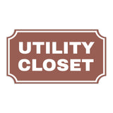 Notched Standard Utility Closet Wall or Door Sign | Facilities and Rooms Sign