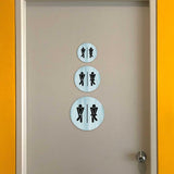 Circle Plus - Fun Restrooms Wall or Door Sign | Fun Restroom Sign