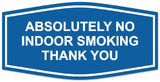 Signs ByLITA Fancy Absolutely No Indoor Smoking Thank you Sign | Legible Lettering | Easy No-Tool Installation | Powerful Foam Tape