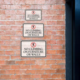 Classic Framed Plus No Climbing On Furniture Door or Wall Sign | Children's Warning and Safety Signs