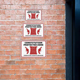 Classic Framed Plus Constitution Protected Zone – Uninvited Guests Beware Door or Wall Sign | 2nd Amendment Protection