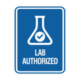 Signs ByLITA Portrait Round Lab Authorized Wall or Door Sign