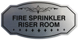 Signs ByLITA Victorian Fire Sprinkler Riser Room Wall or Door Sign - Laser-Engraved Lettering | Durable ABS Plastic | Vibrant Colors | Powerful Foam Tape