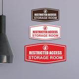 Signs ByLITA Fancy Restricted Access: Storage Room Sign Easy Installation Elegant Design Wall or Door Sign