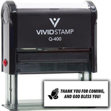 Vivid Stamp Thank you for coming, and God bless you! Self-Inking Rubber Stamps