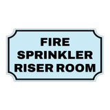 Notched Standard Fire Sprinkler Riser Room Wall or Door Sign | Facilities and Rooms Sign