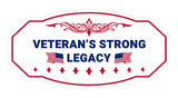 Victorian Plus Veteran's Strong Legacy Wall or Door Sign | Honor Veterans with Military Signs | US Pride | Businesses and Homes