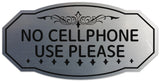 Signs ByLITA Victorian No Cellphone Use Please Wall or Door Sign - Easy Installation | Durable Wall or Door