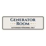Standard Plus Generator Room — Authorized Personnel Only — Wall or Door Sign | Specialist Room - Sign