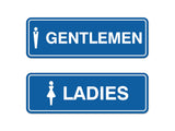 Signs ByLITA Standard Gentlemen and Ladies Figurine Signs - Easy Installation | Durable Wall or Door (2 Pack) Sign