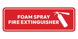 Signs ByLITA Standard Foam Spray Fire Extinguisher Door or Wall Sign | Easy Installation | Elegant Design