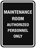Signs ByLITA Portrait Round Maintenance Room Authorized Personnel Only Sign - Laser-Engraved Lettering | Durable ABS Plastic | Vibrant Colors | Powerful Foam Tape