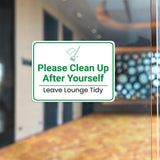 Classic Framed Plus Please Clean Up After Yourself – Leave Lounge Tidy Door or Wall Sign | Break & Lounge Areas