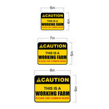 Classic Framed Plus Caution This Is A Working Farm Please Use Common Sense Door or Wall Sign | Farm/Barn Warning Signage