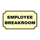 Notched Standard Employee Breakroom Wall or Door Sign | Facilities and Rooms Sign
