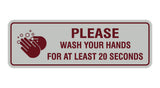 Standard Please Wash Your Hands For At Least 20 Seconds Sign