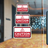 Classic Framed Plus Caution Steep Stairs Ahead Door or Wall Sign | Workplace Health and Safety Warning Signage