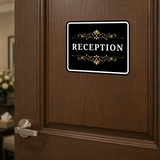 Classic Framed Plus Reception — Wall or Door Sign | Funeral and Memorial Services - Room & Area - Sign