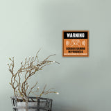 Square Plus Warning Serious Gaming In Progress Unauthorized Humans Will Be Eliminated! Wall or Door Sign | Easy Installation | Gaming Room Signage