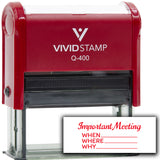 All Quality Important Meeting When Where Why Agenda Planning Stamps