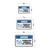 Classic Framed Plus Aviso Productos Químicos de Limpieza Door or Wall Sign | Spanish Business Signage
