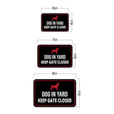 Classic Framed Plus Dog in Yard Keep Gate Closed Wall or Door Sign | Home Security Signage