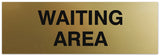 Signs ByLITA Basic Waiting Area Sign - Laser-Engraved Lettering | Durable ABS Plastic | Vibrant Colors | Powerful Foam Tape