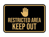 Classic Framed Restricted Area Keep Out Wall or Door Sign