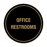 Circle Office Restrooms Wall or Door Sign