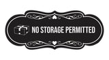 Signs ByLITA Designer No Storage Permitted Wall or Door Sign
