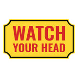 Notched Standard Watch Your Head Wall or Door Sign | Safety & Caution