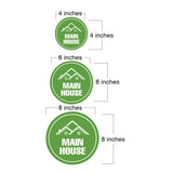 Circle Plus Main House Wall or Door Sign | Easy Installation | Business & Studio Signage