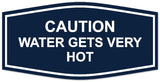 Signs ByLITA Fancy Caution Water Gets Very Hot Sign | Durable Plastic | Vibrant Colors | Powerful Foam Tape