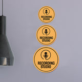 Circle Plus Recording studio Wall or Door Sign | Easy Installation | Business & Studio Signage