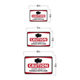 Classic Framed Plus Caution Sharp Objects Handle with Care Door or Wall Sign | Workplace Health and Safety Warning Signage