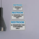 Classic Framed Plus Restroom Is Reserved For Customers Only Door or Wall Sign | Warning Signage