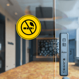 Circle Plus No Smoking Wall or Door Sign | Easy Installation | Health & Safety Signage