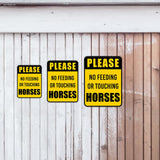 Portrait Round Plus Please No Feeding Or Touching Horses Wall or Door Sign | Farm/Barn Warning Signage