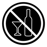 Signs ByLITA Circle No Drinks Allowed Graphic Door or Wall Sign | Easy Installation | Durable Construction | Promote Health And Safety | Caution Warning Sign for Home, Business and Office Spaces