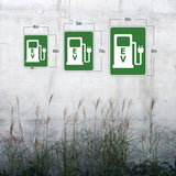 Portrait Round Plus EV Door or Wall Sign | Electric Vehicle Charging Station | Parking