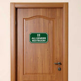 Notched Standard All Gender Restroom Wall or Door Sign