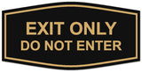 Signs ByLITA Fancy Exit Only Do Not Enter Sign | Legible Lettering | Easy No-Tool Installation | Powerful Foam Tape