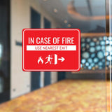 Classic Framed Plus In Case of Fire Use Nearest Exit Door or Wall Sign | Workplace Safety & First Aid
