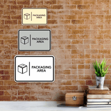 Signs ByLITA Classic Framed Packaging Area Door or Wall Sign Easy Installation | Health And Safety | Building And Hospitality Signs