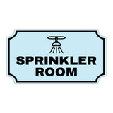 Notched Standard Sprinkler Room Wall or Door Sign | Facilities and Rooms Sign